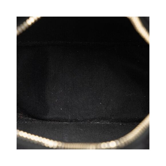 Pre Loved Chanel Round Velvet Bag Quilted Style Women Black Crossbody Bags - Picture 5 of 8